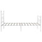 vidaXL Bed Frame without Mattress with Slatted Base White Metal 100x200 cm