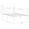 vidaXL Bed Frame without Mattress with Slatted Base White Metal 100x200 cm