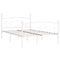 vidaXL Bed Frame without Mattress with Slatted Base White Metal 120x200 cm