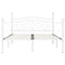 vidaXL Bed Frame without Mattress with Slatted Base White Metal 120x200 cm