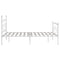 vidaXL Bed Frame without Mattress with Slatted Base White Metal 120x200 cm