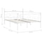 vidaXL Bed Frame without Mattress with Slatted Base White Metal 120x200 cm