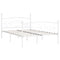 vidaXL Bed Frame without Mattress with Slatted Base White Metal 140x200 cm