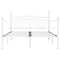 vidaXL Bed Frame without Mattress with Slatted Base White Metal 140x200 cm