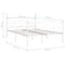 vidaXL Bed Frame without Mattress with Slatted Base White Metal 140x200 cm