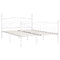 vidaXL Bed Frame without Mattress with Slatted Base White Metal 180x200 cm Super King