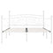 vidaXL Bed Frame without Mattress with Slatted Base White Metal 180x200 cm Super King