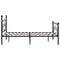 vidaXL Bed Frame without Mattress with Slatted Base Black Metal 120x200 cm