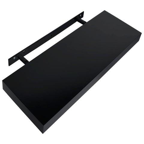 vidaXL Floating Wall Shelves 2 pcs Black 40x20x3.8 cm
