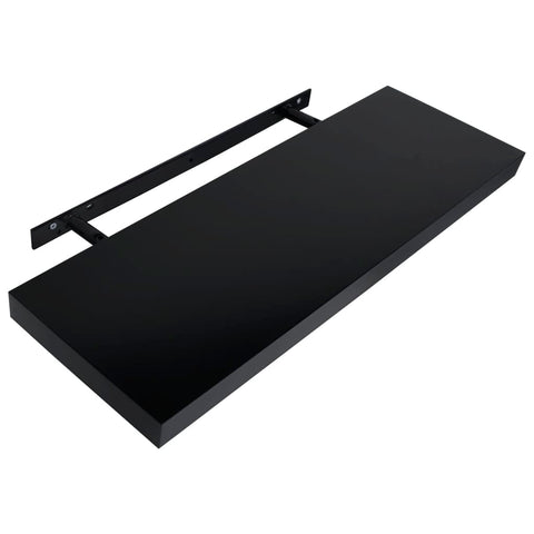 vidaXL Floating Wall Shelves 2 pcs Black 80x20x3.8 cm