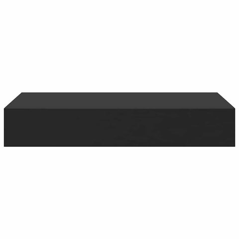 vidaXL Floating Wall Shelf with Drawer Black 48x25x8 cm