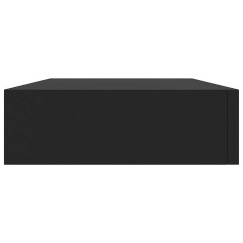 vidaXL Floating Wall Shelf with Drawer Black 48x25x8 cm