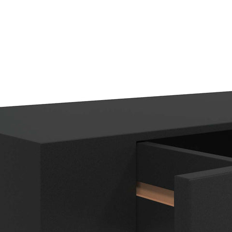 vidaXL Floating Wall Shelf with Drawer Black 48x25x8 cm