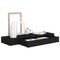 vidaXL Floating Wall Shelf with Drawer Black 80x25x8 cm