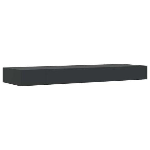 vidaXL Floating Wall Shelf with Drawer Black 80x25x8 cm