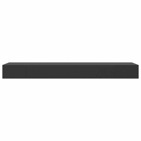 vidaXL Floating Wall Shelf with Drawer Black 80x25x8 cm