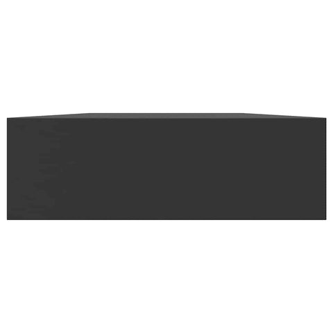 vidaXL Floating Wall Shelf with Drawer Black 80x25x8 cm