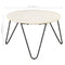 vidaXL Coffee Table White 65x65x42 cm Real Stone with Marble Texture