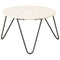 vidaXL Coffee Table White 65x65x42 cm Real Stone with Marble Texture