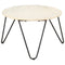 vidaXL Coffee Table White 65x65x42 cm Real Stone with Marble Texture