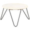 vidaXL Coffee Table White 65x65x42 cm Real Stone with Marble Texture