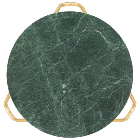 vidaXL Coffee Table Green 65x65x42 cm Real Stone with Marble Texture
