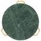 vidaXL Coffee Table Green 65x65x42 cm Real Stone with Marble Texture