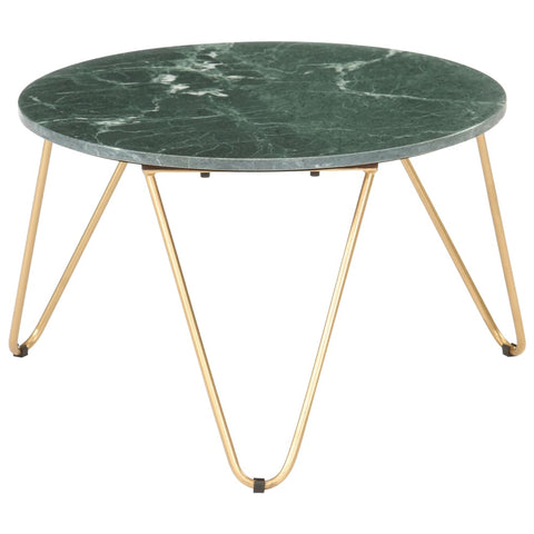vidaXL Coffee Table Green 65x65x42 cm Real Stone with Marble Texture