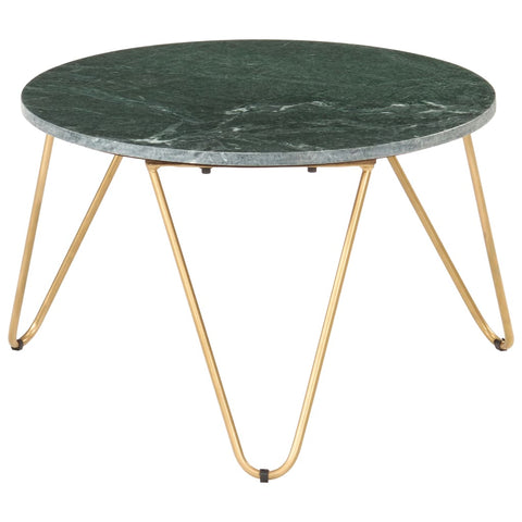 vidaXL Coffee Table Green 65x65x42 cm Real Stone with Marble Texture