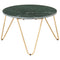 vidaXL Coffee Table Green 65x65x42 cm Real Stone with Marble Texture