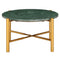 vidaXL Coffee Table Green 60x60x35 cm Real Stone with Marble Texture