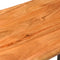 vidaXL Live Edge Bench 110 cm Solid Acacia Wood and Steel