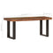 vidaXL Bench 110 cm Solid Reclaimed Wood and Steel