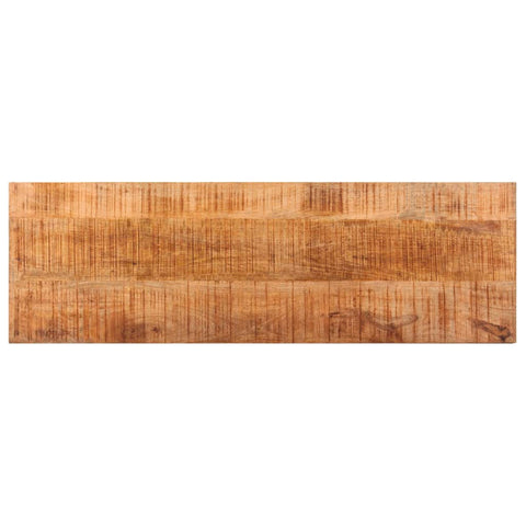 vidaXL Bench 110 cm Solid Rough Mango Wood and Steel