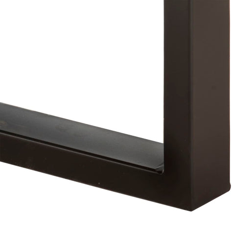 vidaXL Bench 110 cm Solid Rough Mango Wood and Steel