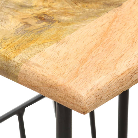 vidaXL Magazine Rack 40x30x50 cm Solid Mango Wood and Steel