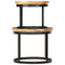 vidaXL Round Side Tables 2 pcs Solid Mango Wood and Steel