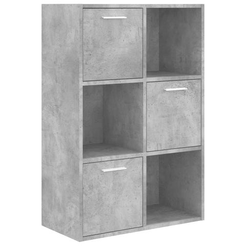 vidaXL Storage Cabinet Concrete Grey 60x29.5x90 cm Engineered Wood