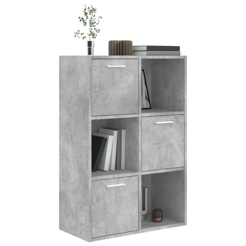 vidaXL Storage Cabinet Concrete Grey 60x29.5x90 cm Engineered Wood