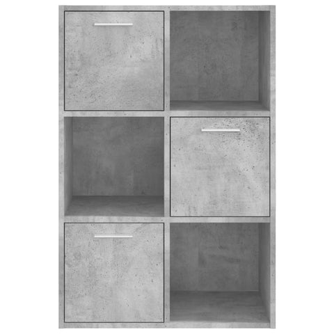vidaXL Storage Cabinet Concrete Grey 60x29.5x90 cm Engineered Wood