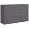 vidaXL Sideboard Grey 120x35.5x75 cm Engineered Wood