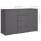 vidaXL Sideboard Grey 120x35.5x75 cm Engineered Wood