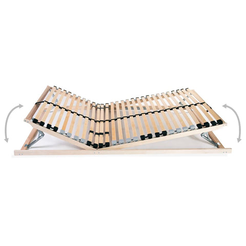 vidaXL Slatted Bed Bases without Mattress 2 pcs with 28 Slats 70x200 cm