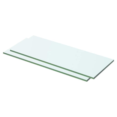 vidaXL Shelves 2 pcs Panel Glass Clear 50x15 cm