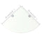 vidaXL Corner Shelves 2 pcs with Chrome Supports Glass Clear 35x35 cm