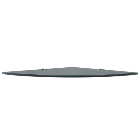 vidaXL Corner Shelves 2 pcs with Chrome Supports Glass Black 35x35 cm