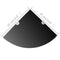 vidaXL Corner Shelves 2 pcs with Chrome Supports Glass Black 35x35 cm