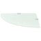 vidaXL Corner Shelves 2 pcs with Chrome Supports Glass White 35x35 cm