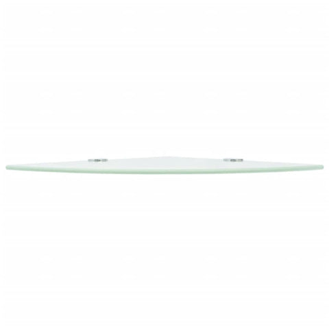 vidaXL Corner Shelves 2 pcs with Chrome Supports Glass White 35x35 cm