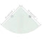vidaXL Corner Shelves 2 pcs with Chrome Supports Glass White 35x35 cm